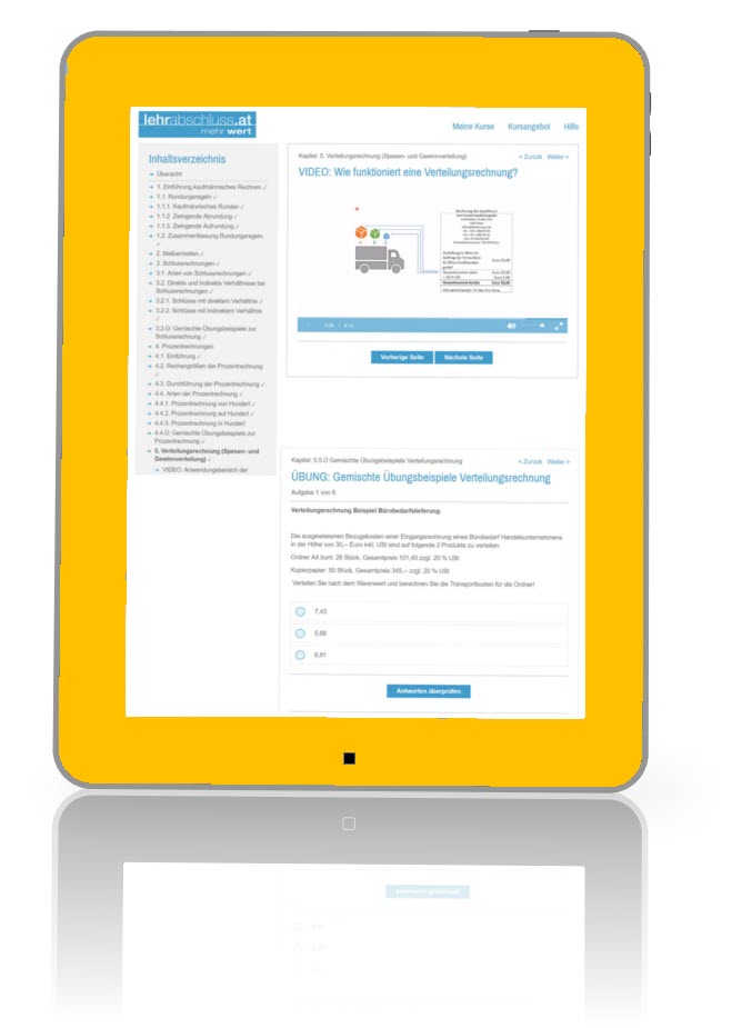 E-Learning GOLD Edition (9 Monate) - kaufmännisch- administrative Lehrabschlussprüfung inkl. Lehrbücher